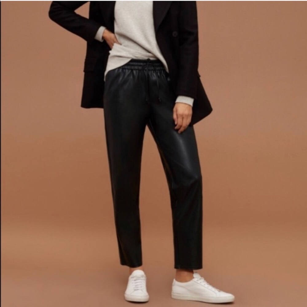 NWT Aritzia - Wilfred- Kadina Vegan Leather Jogger
